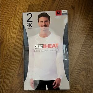 32 Degrees Men's Blue ONLY Long Sleeve Crew Neck 2-Pack